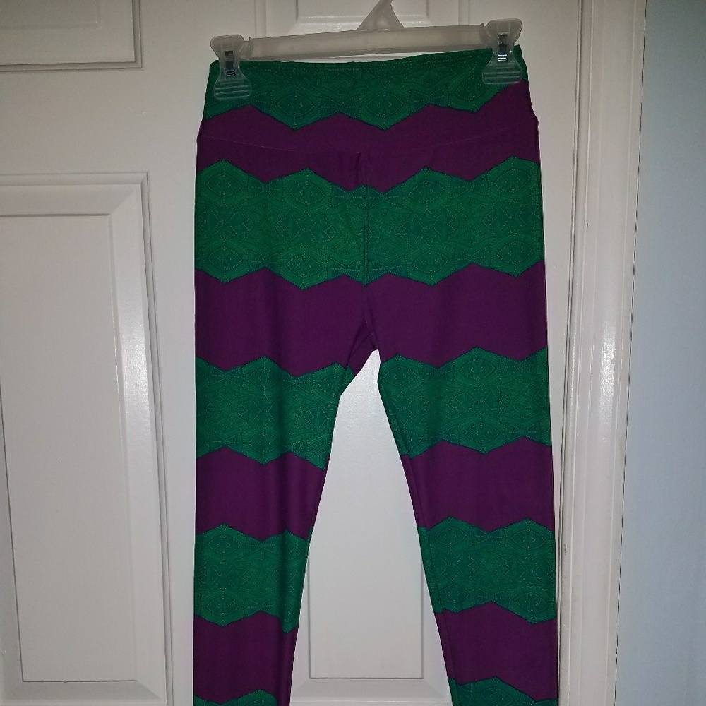 Lularoe Purple And green leggings